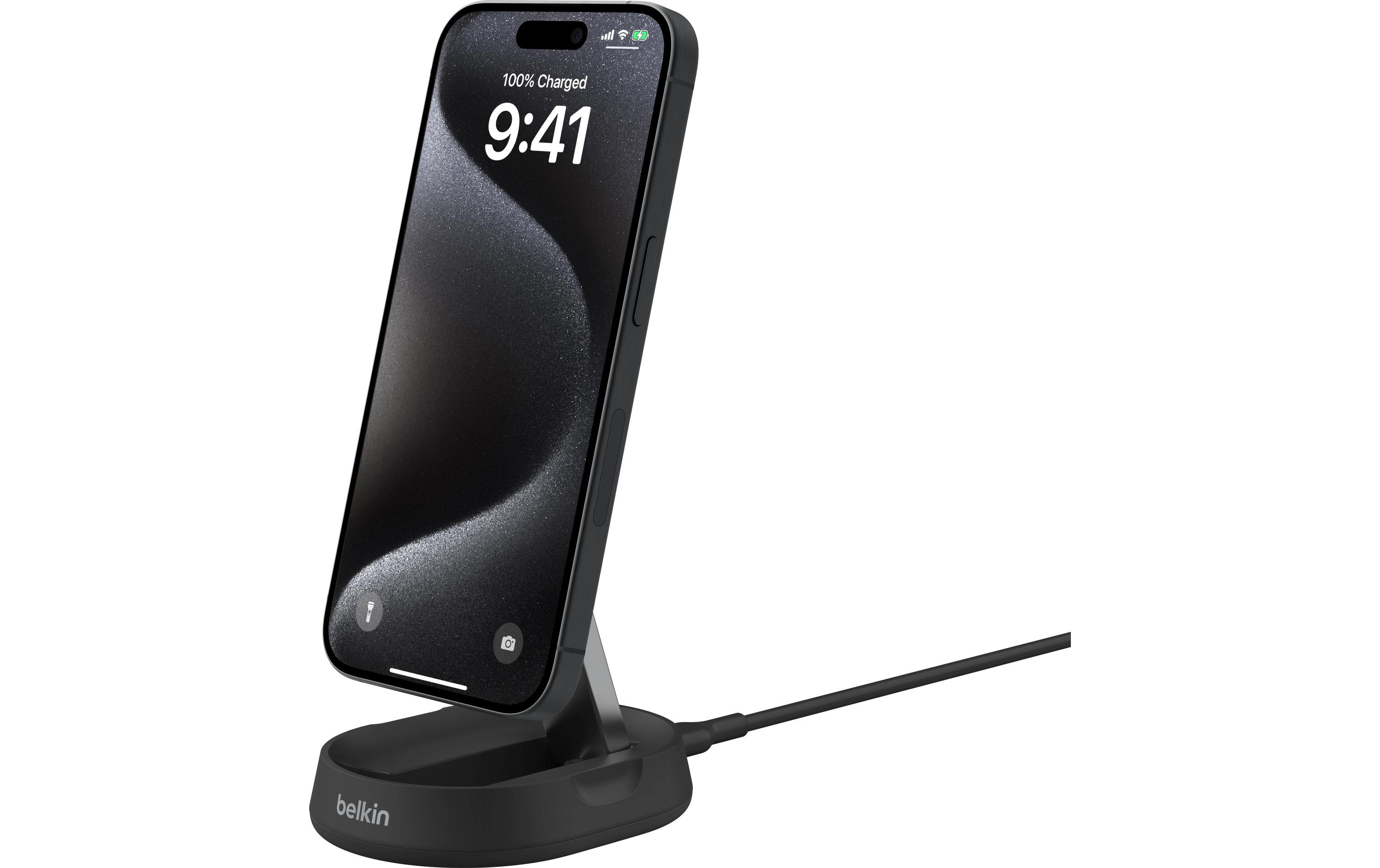 Wireless Charger Boost Charge Pro Schwarz inkl. NetzteilVerstellbare kabellose magnetische Ladestation mit Qi2