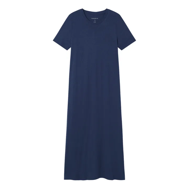 Thinking Mu Robe T-shirt Oueme Chanvre et Coton Bio | Bleu nuit