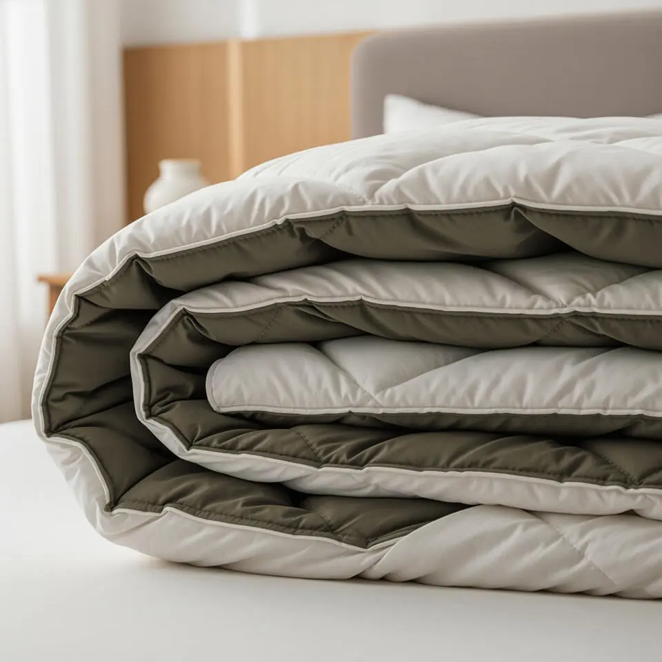 Dekbed zonder Overtrek Diamond 140x200 – Met Kussenslopen – Wasbaar – Crème/Kaki