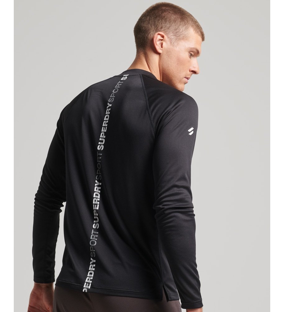 Camisa Superdry Train Collar, preta