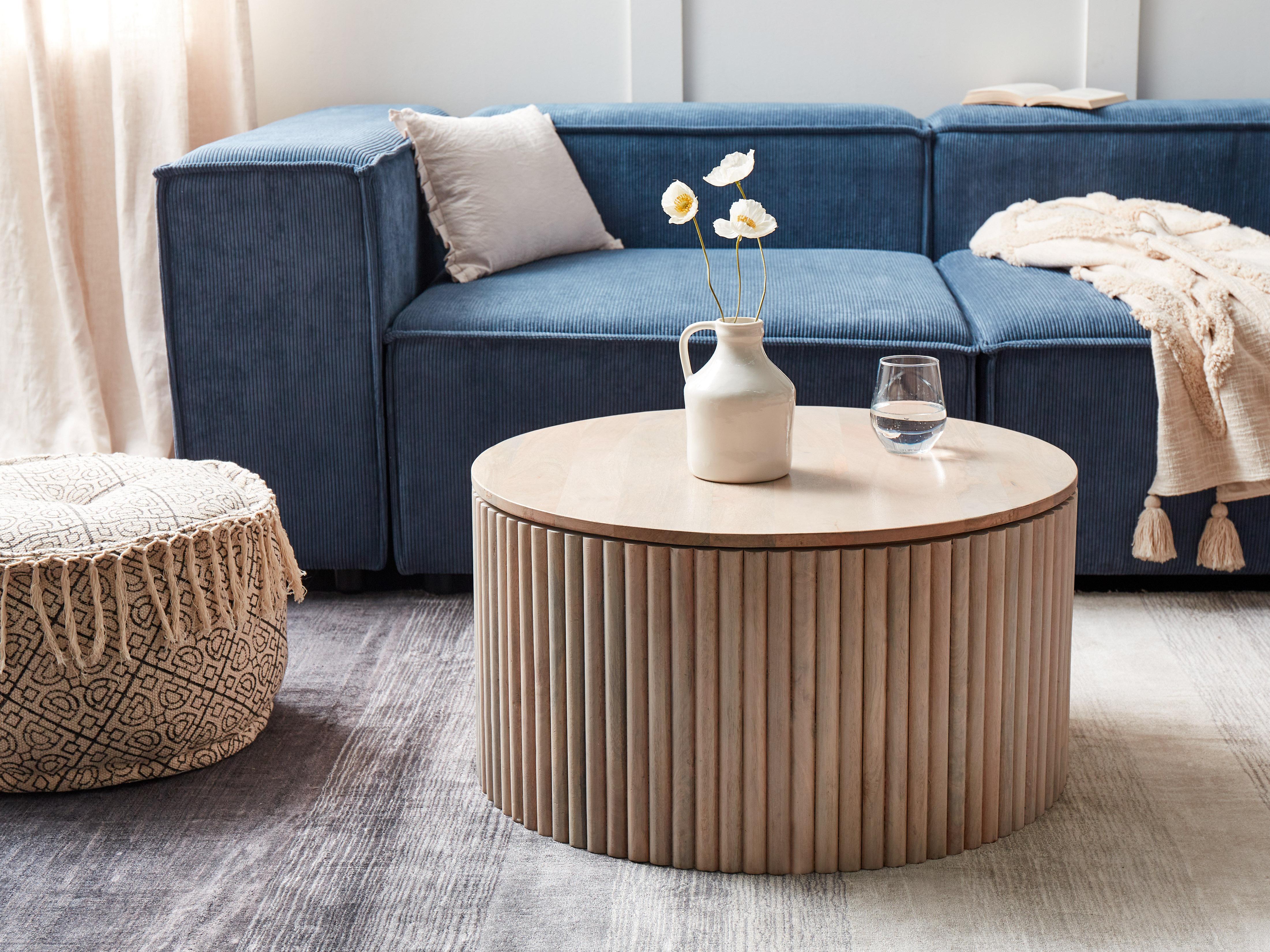 Salontafel KIRKWOOD Mangohout Lichtbruin met opbergruimte