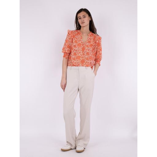 Neo Noir Davina Flower Bluse, Orange, 36