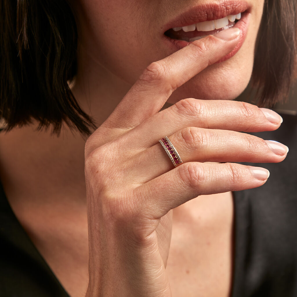 Bague Amias Or Jaune Rubis Diamant