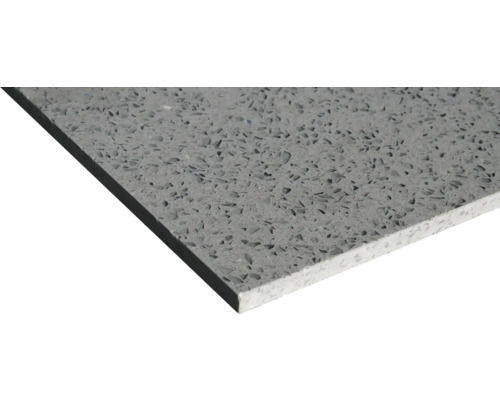 Kwartsstenen wand- en vloertegel grijs 30 x 60 x 0,8 cm glanzend gerectificeerd