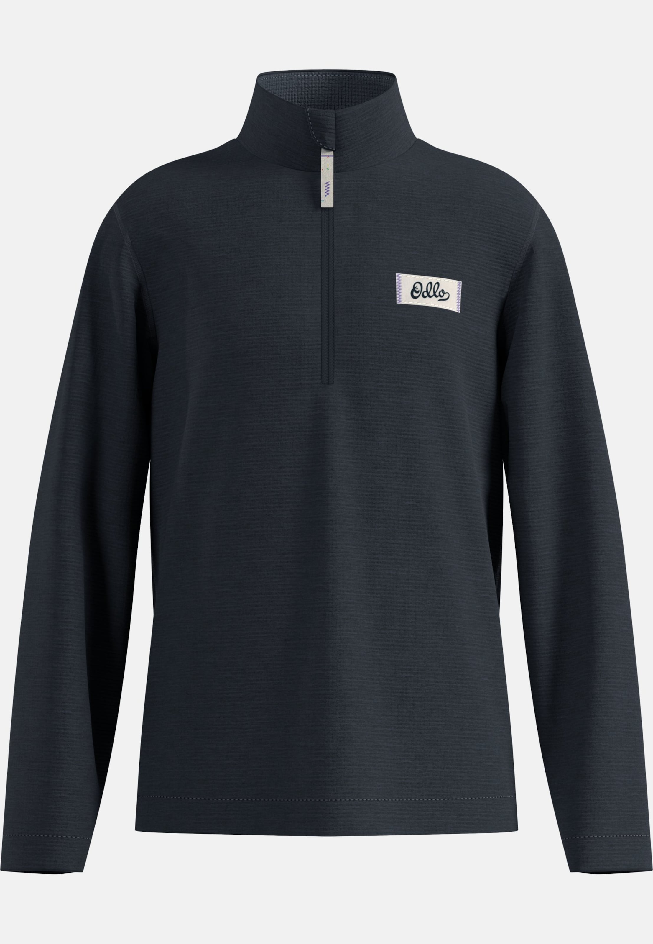 Essentials Multisport Mid Layer für Kinder aus Grid-Fleece mit Halbreissverschluss in black melange