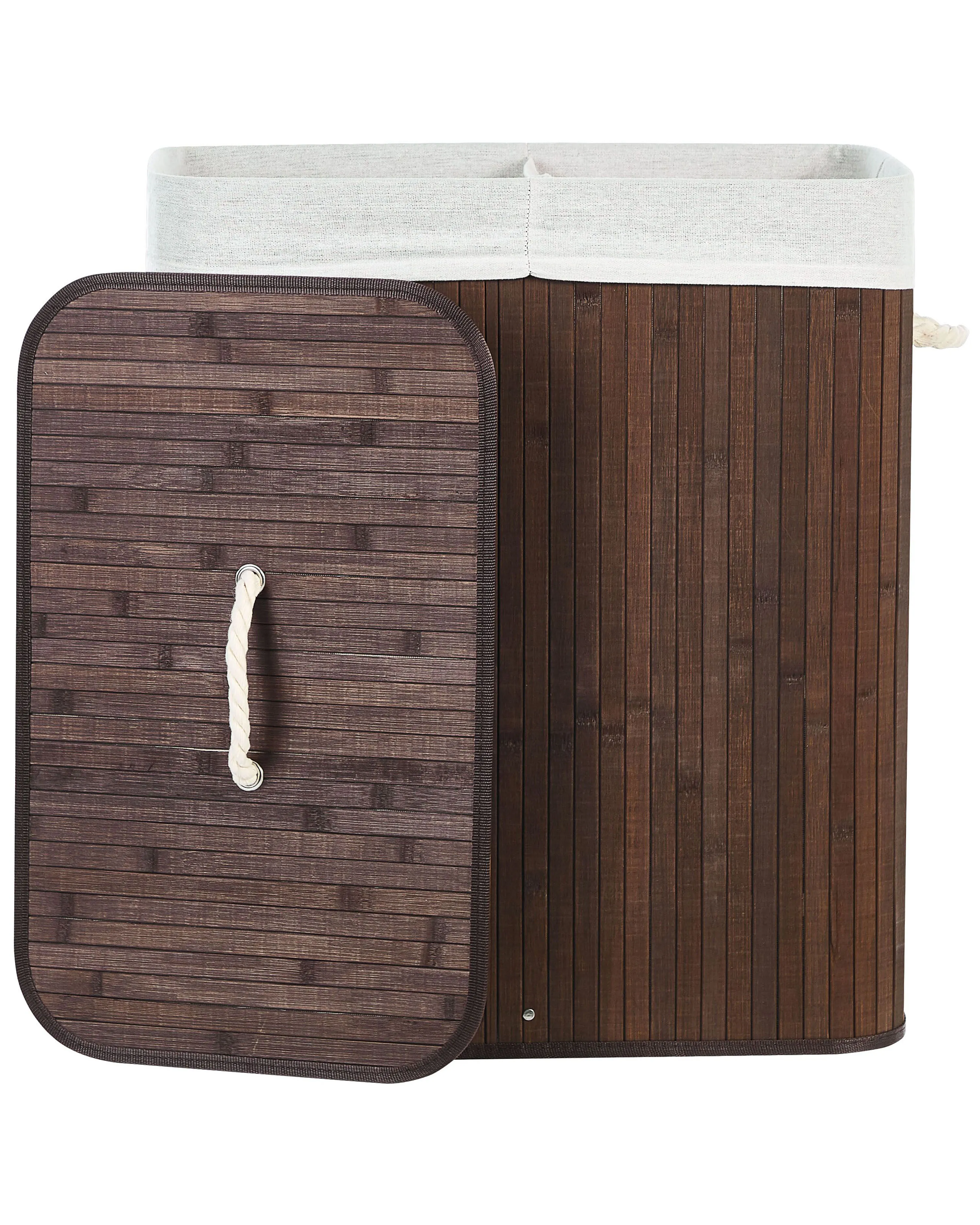 Mand KANDY Bamboehout Donkerbruin 72 L
