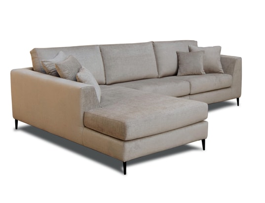 CITY - Canapé tissu Cairo angle gauche beige maia 03