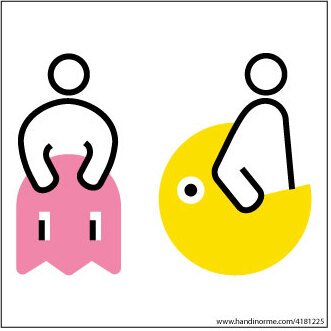Panneau Femme+PMR PacNorm - 125 x 125 mm