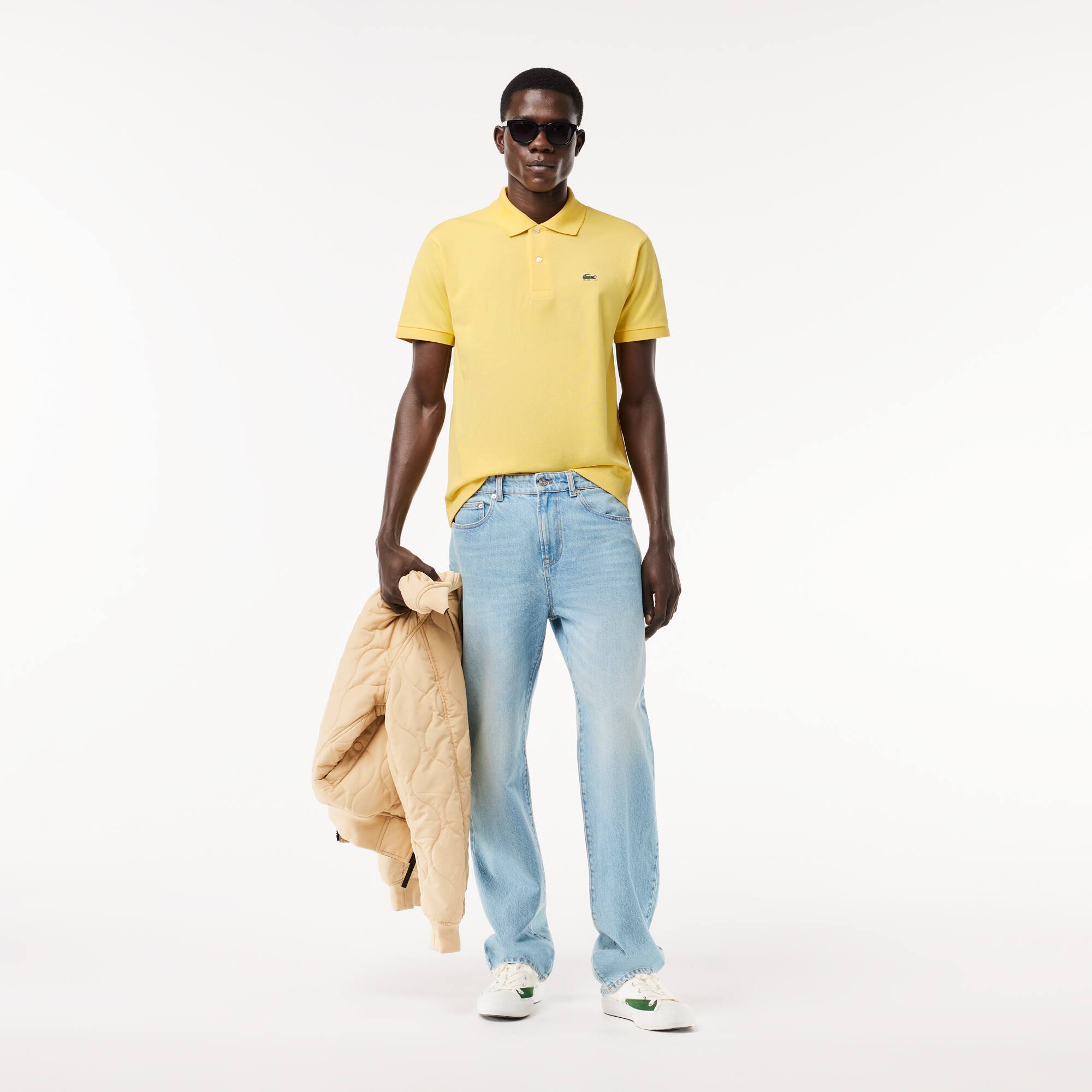 Polo Original L.12.12 coton petit piqué Manches Courtes - Jaune - Lacoste - Homme