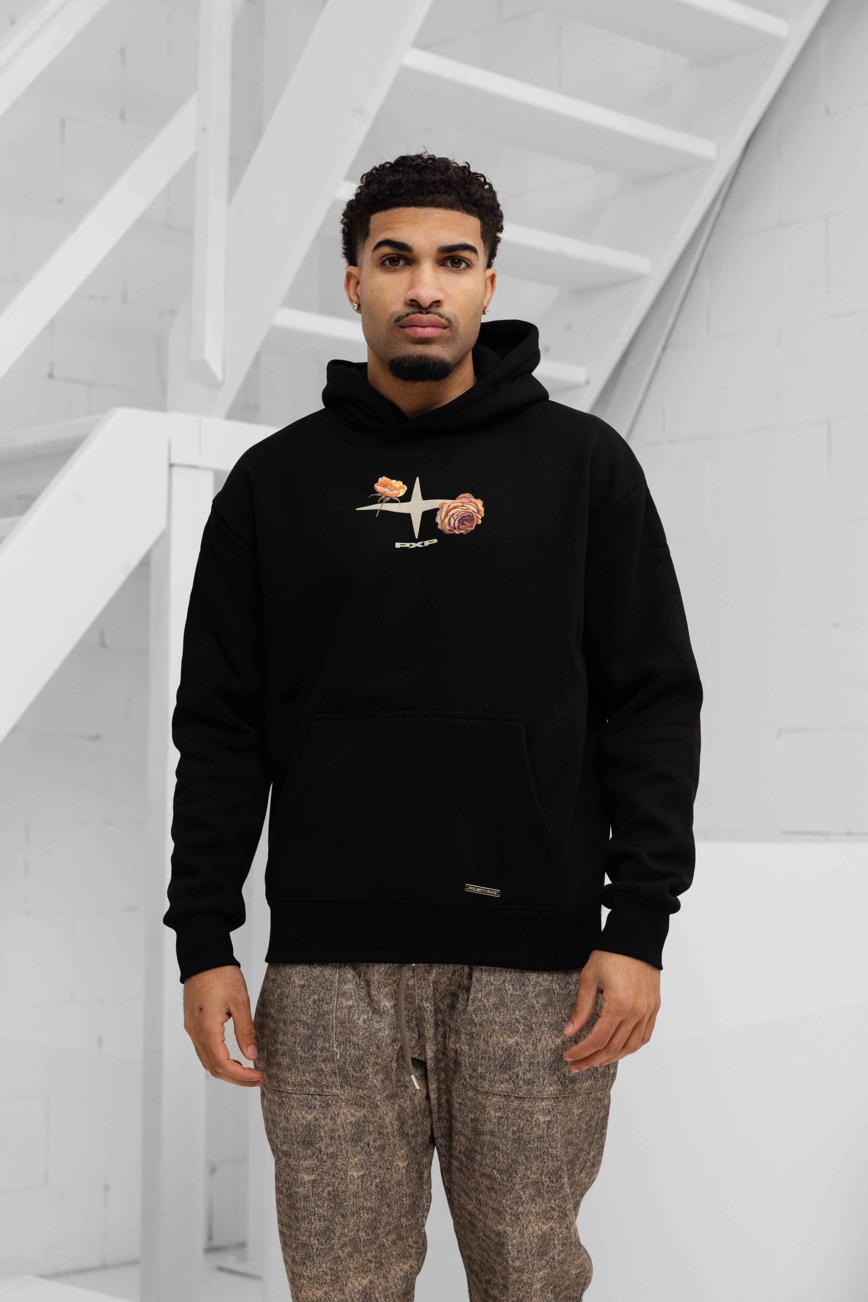 Project X Paris Gothic Roses Hoodie Heren Zwart