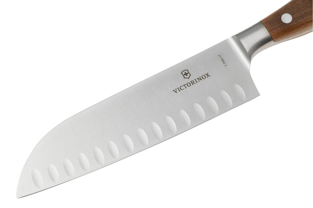 Victorinox Grand Maître Santoku Knife 7.7320.17G, esdoornhout, santoku met kuiltjes, 17 cm
