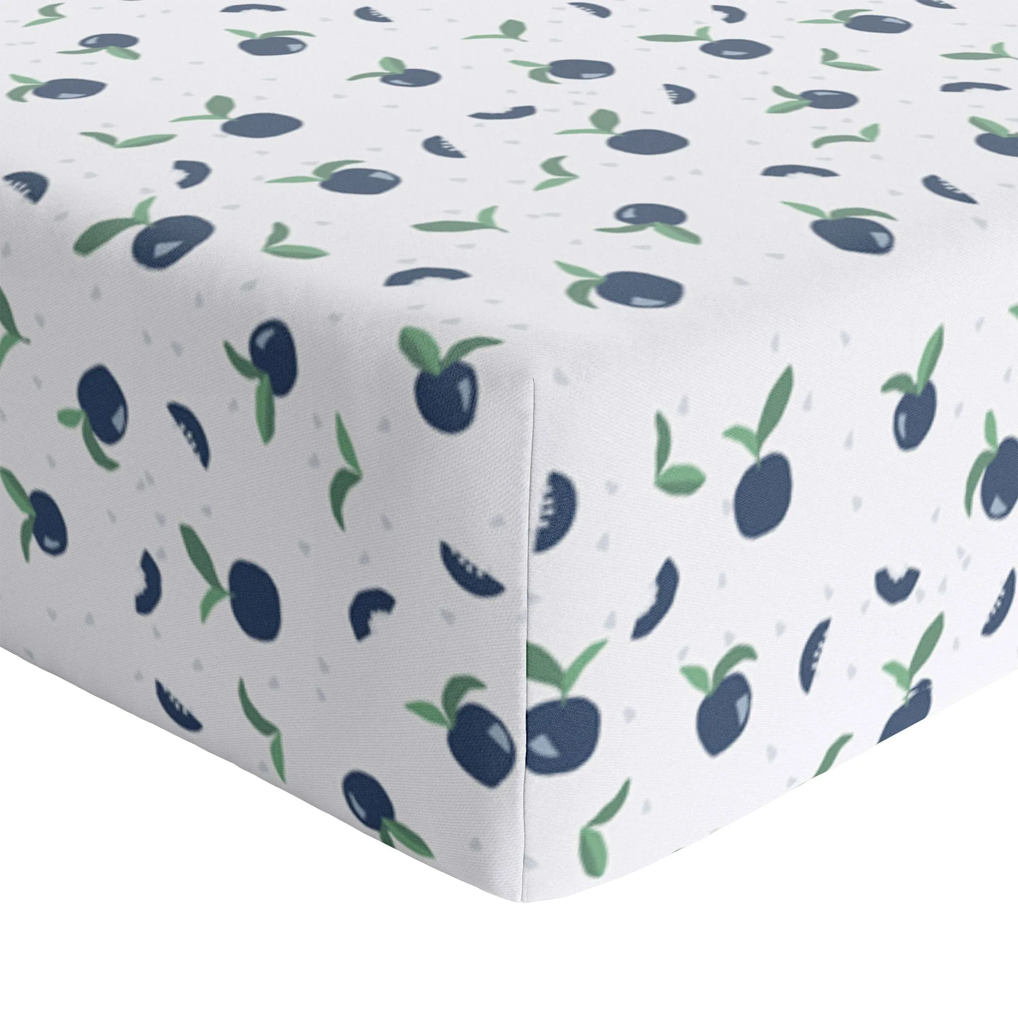 Origami Maison Drap Contour pour Lit de Bébé - Bleuet
