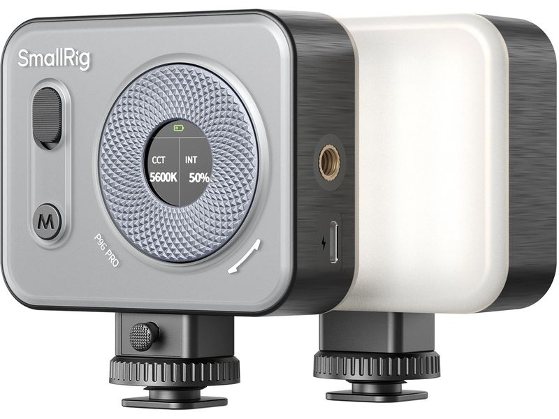 Smallrig Vibe P96 Pro Mini-LED-Videoleuchte Schwarz Simuliert 2500K-6500K Tageslicht und bietet 5 Spezialeffekte