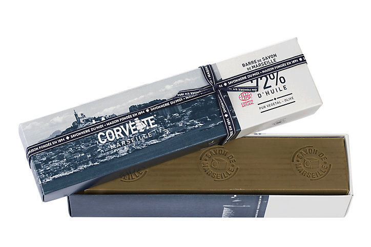 Barre de Savon de Marseille La Corvette Savonnerie du midi olive 900g