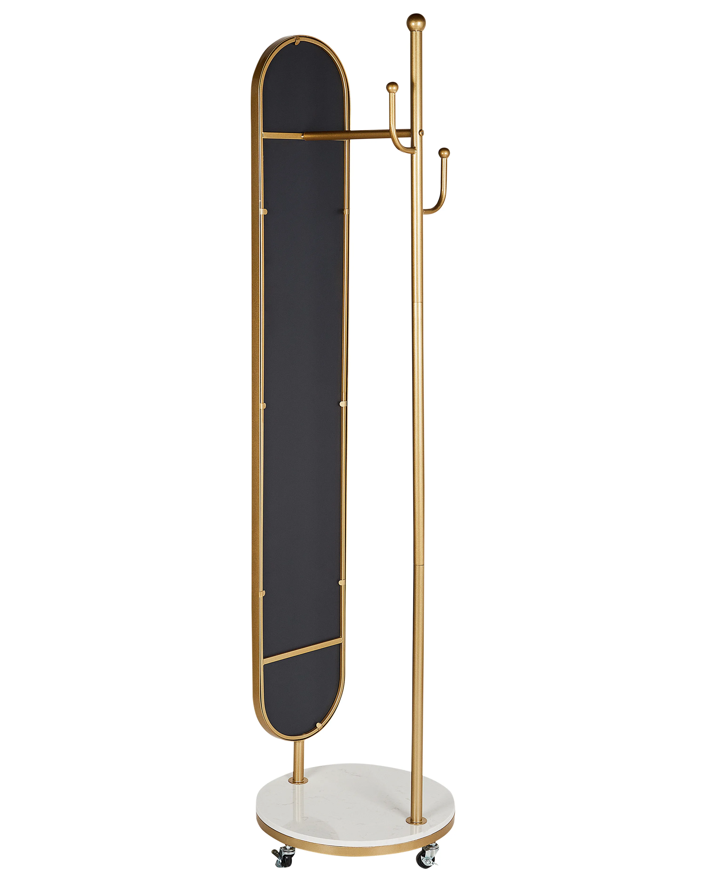 Kapstok met spiegel LORENA 172 cm Metaal Goud