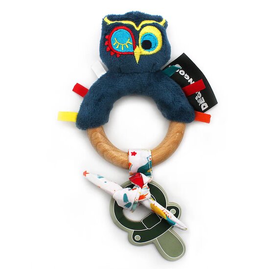 Anneau de dentition en silicone Astros le hibou   de               Les Déglingos