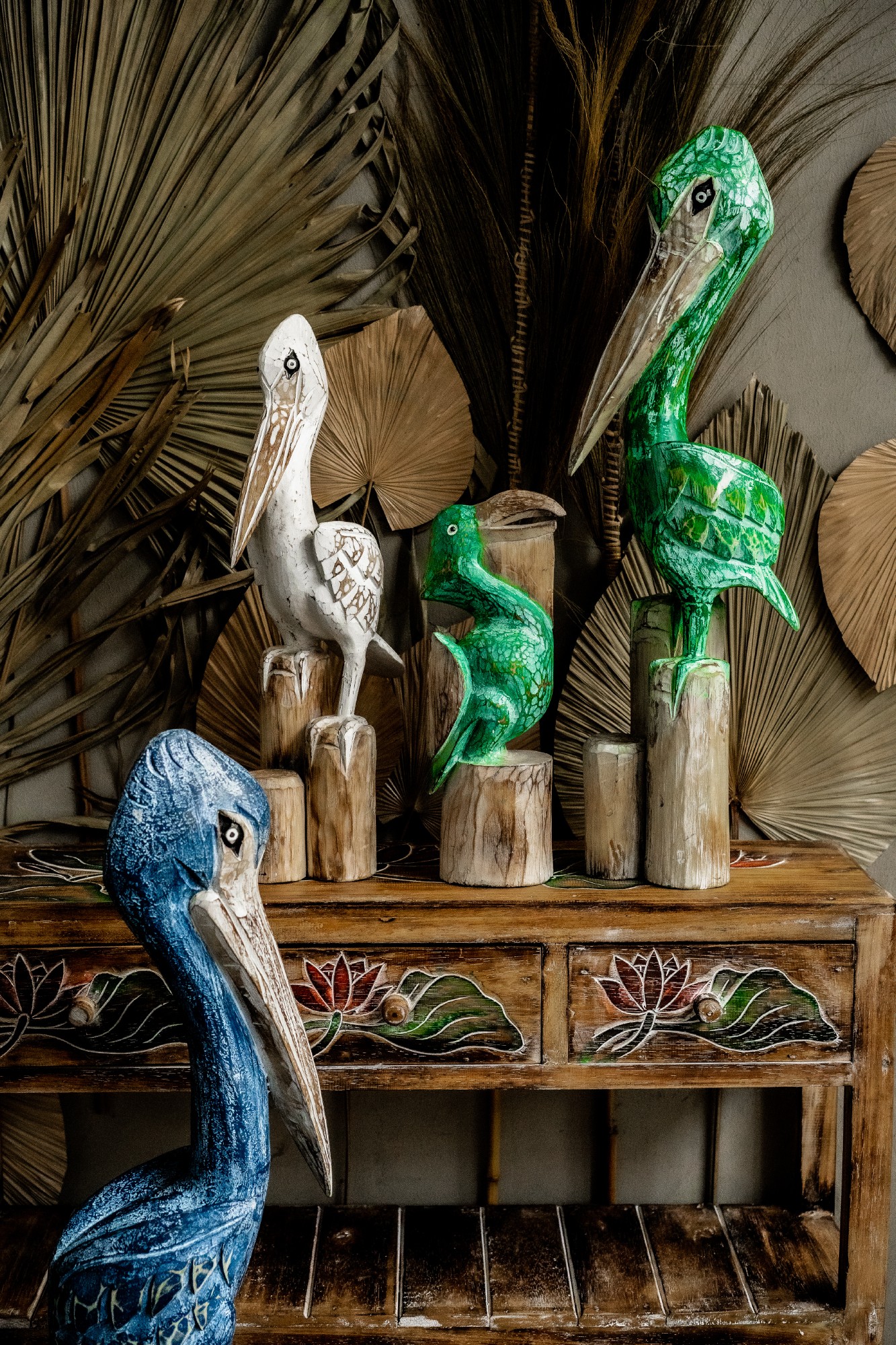Pelikan-Skulptur weiß, H 60 cm, B 25 cm, L 15 cm von fischer's lagerhaus