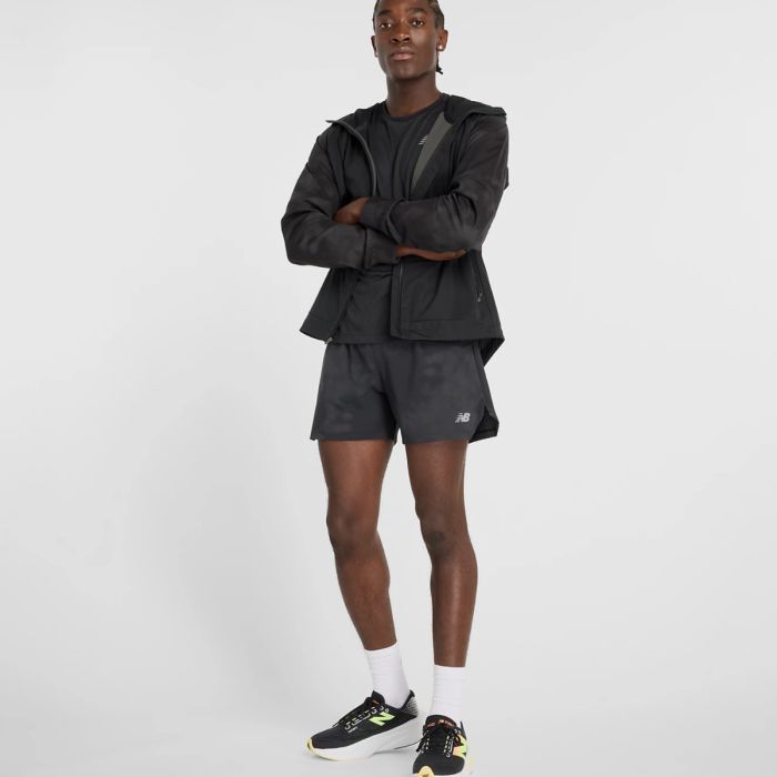 New Balance Herre RC Reflective 5 Inch Shorts Sort