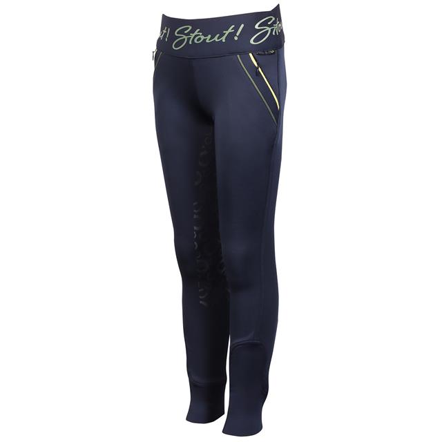 Paardrijlegging Harry's Horse STOUT! Lime Full Grip Kids Donkerblauw