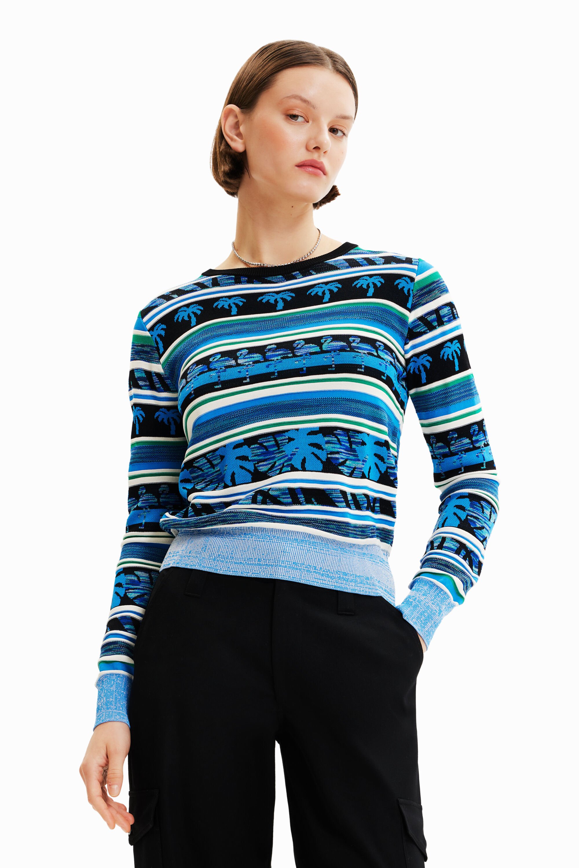 Pull frises tropicales