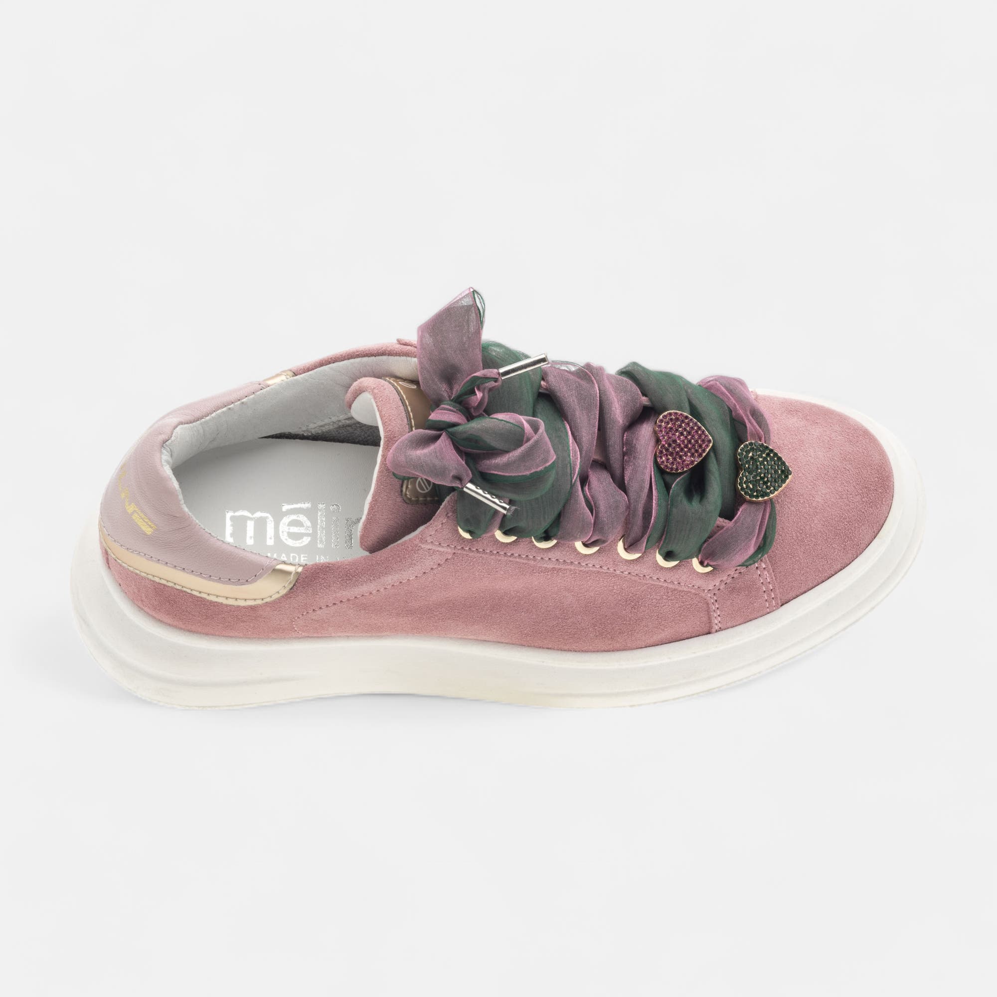 Baskets basses Femme en cuir rose