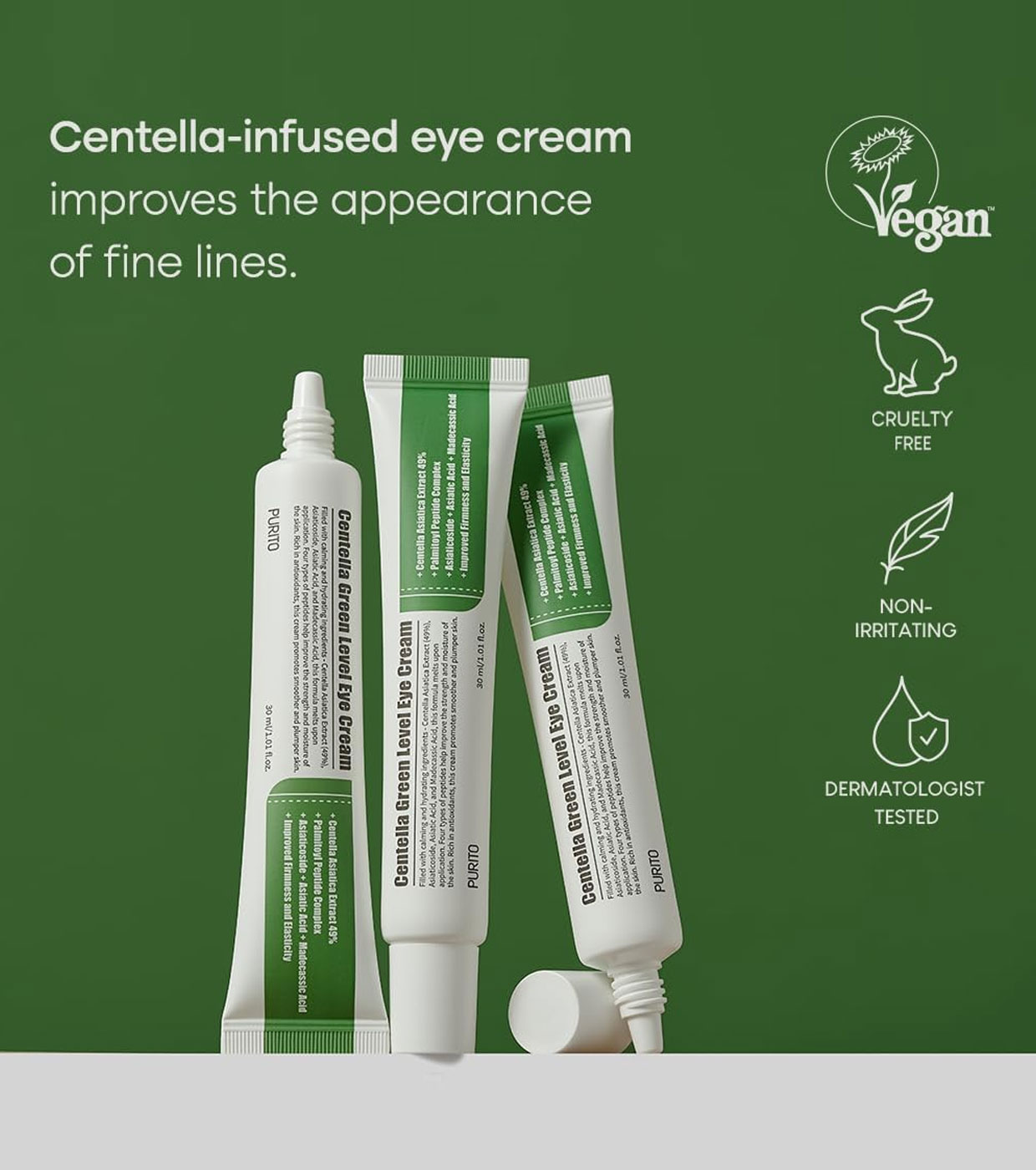 Purito - Contorno dos olhos Centella Green Level