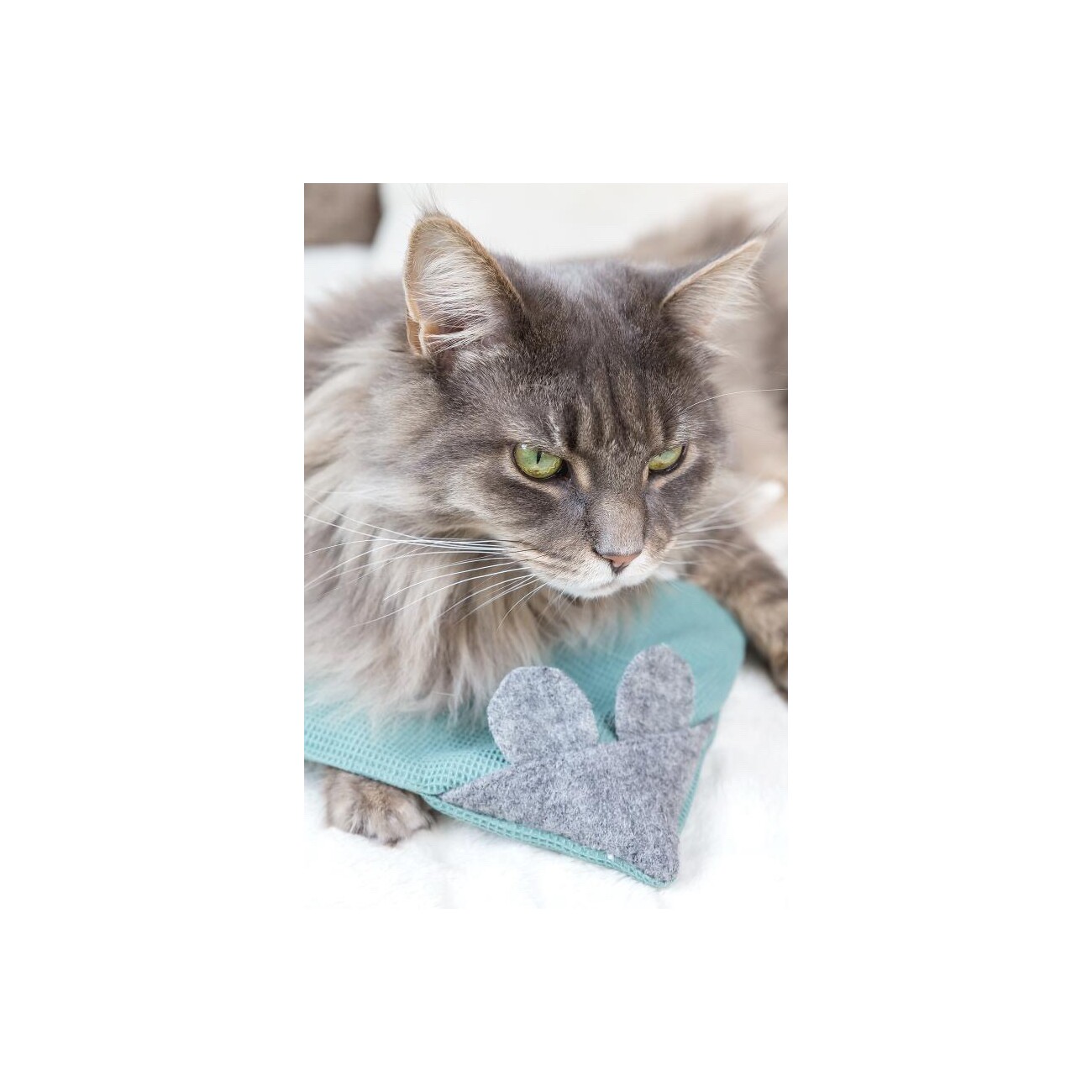 Kater Kasimir Mausbert - Die 2-in-1 Spielmaus für Katzen, handgemacht aus BIO-Baumwolle und Matatabi-Füllung