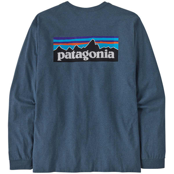 T-shirt PATAGONIA M'S L/S P-6 LOGO RESPONSIBILI-TEE UTILITY BLUE
