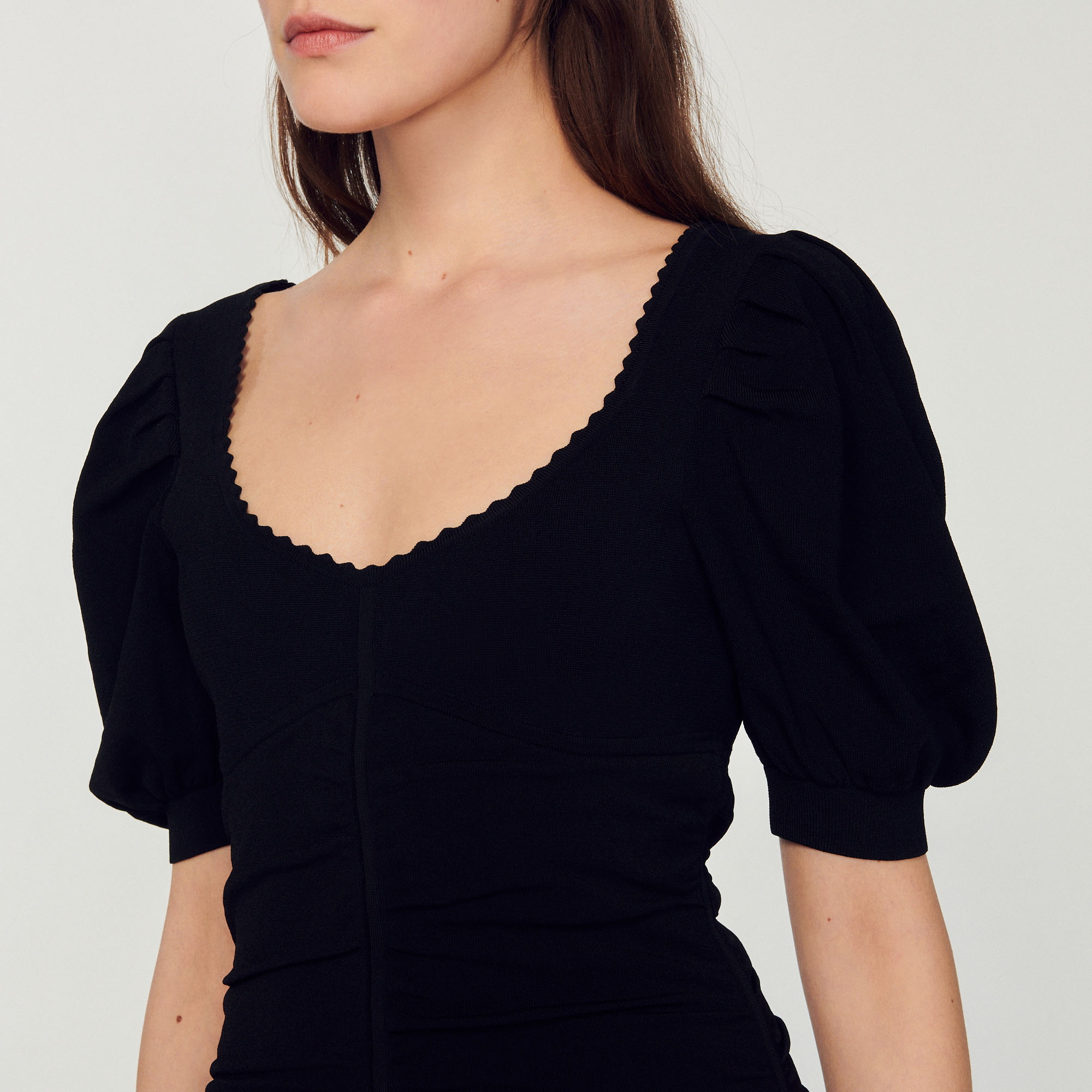 Robe froncee en maille