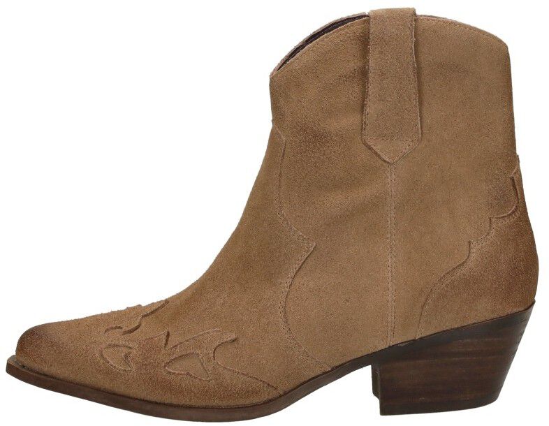 Sub55 Enkellaarsjes Hak beige