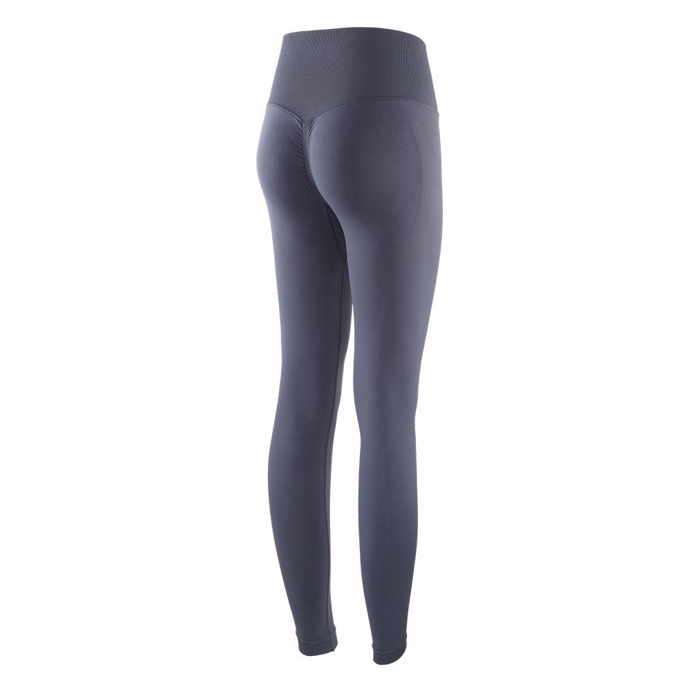 (Gr. S) Elastische Sport Push Up Leggings High Waist Shaping Stretch Hose für Frauen - Blau