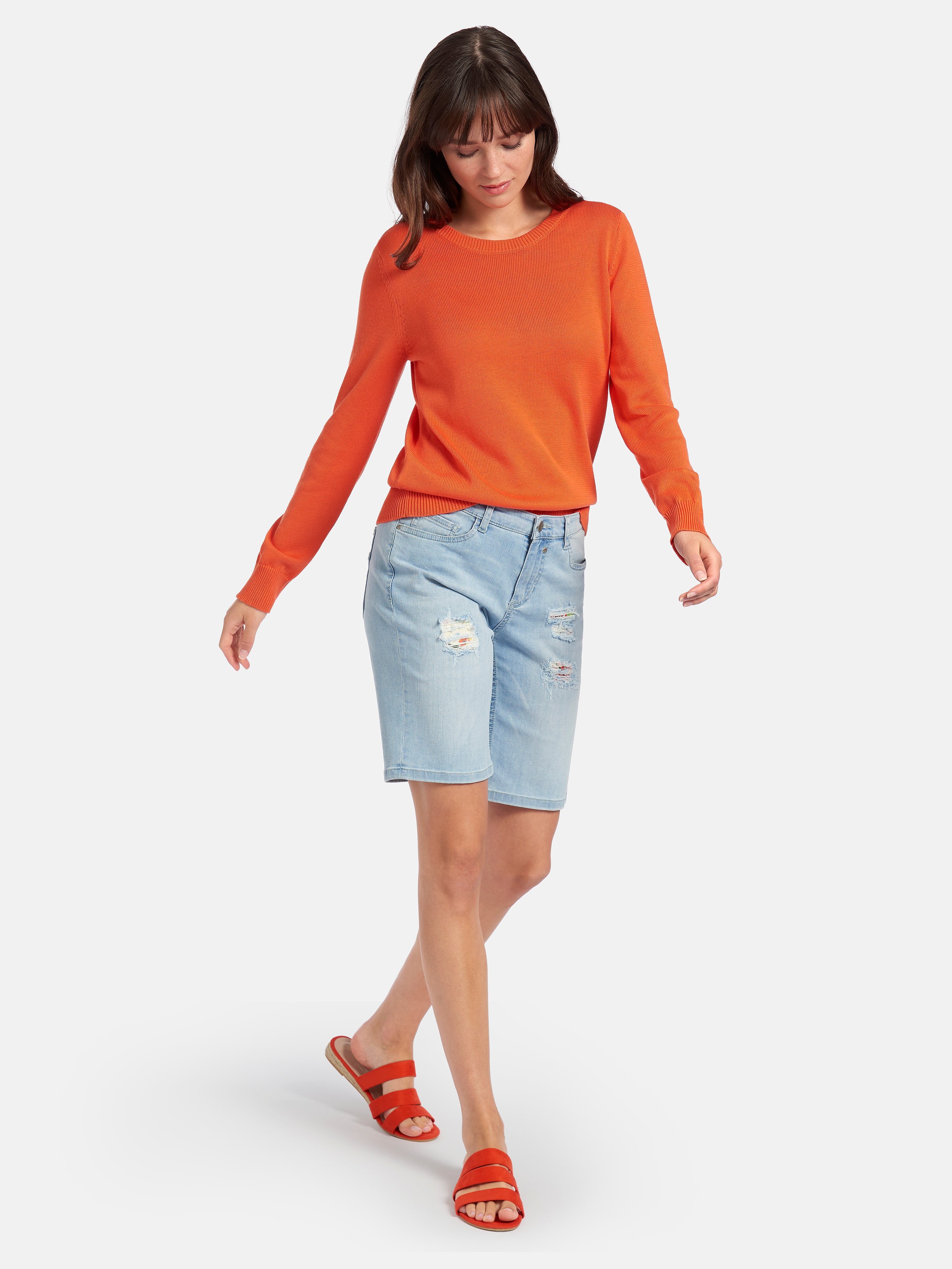 Rundhals-Pullover aus 100% SUPIMA®-­Baumwolle