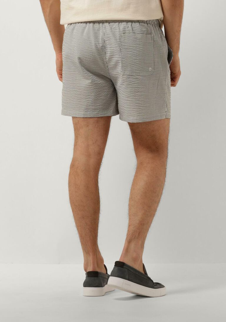 SELECTED HOMME blauw/wit gestreepte selected homme  slhcooper seersucker swimshorts