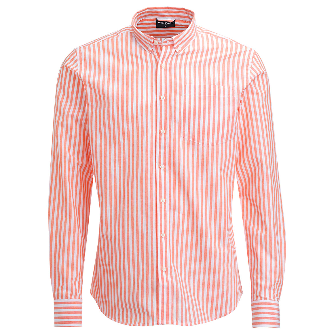 VanVaan Herren Hemd mit Leinenmix orange / weiss