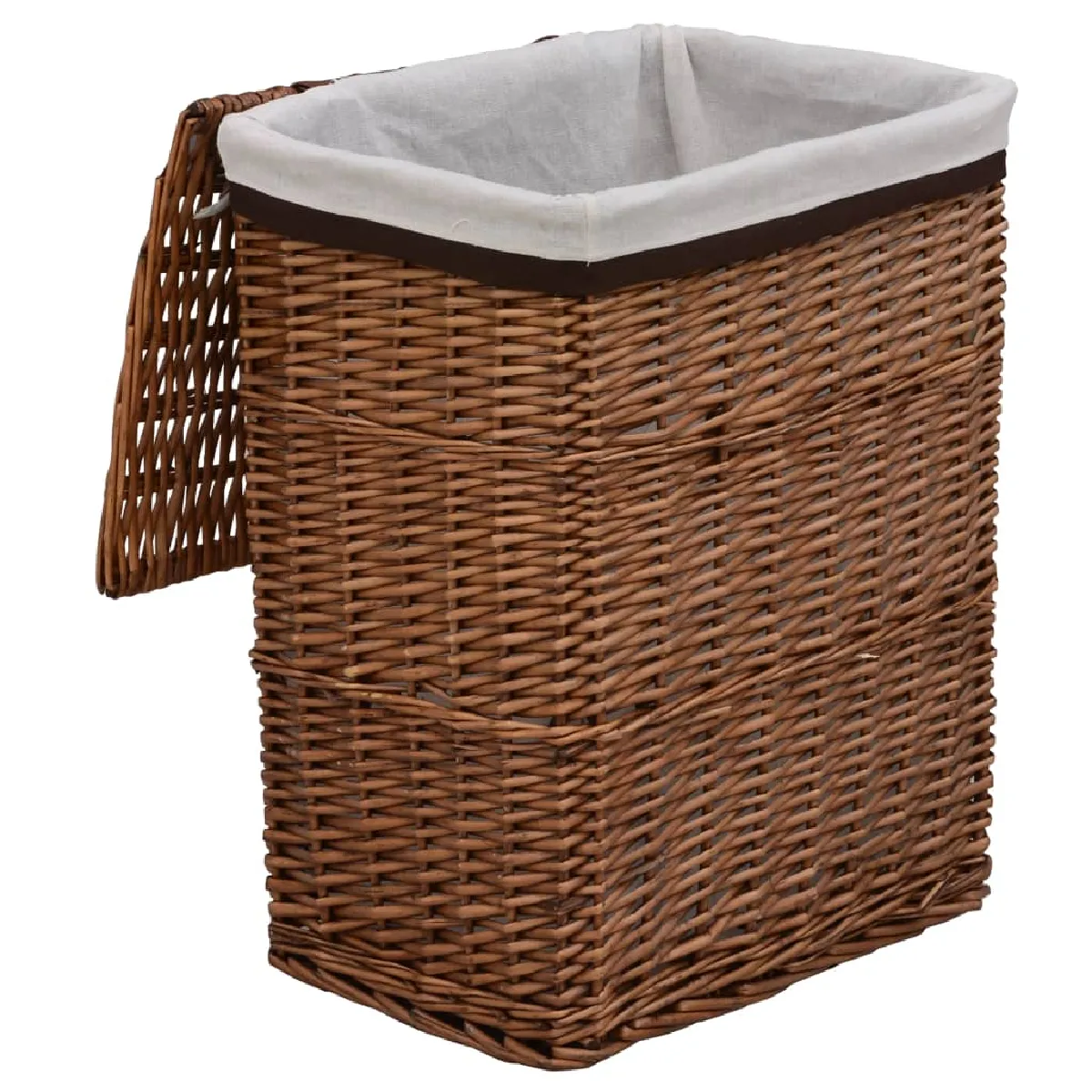 VidaXL Panier à linge Saule Marron