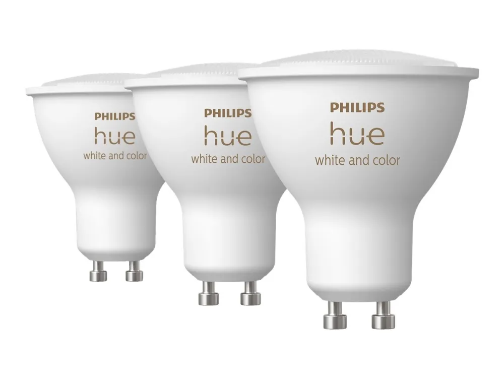 Philips Hue White and Color Ambiance - LED-lyspære - GU10 - 5 W (tilsvarende 35 W) - klasse G - 16 millioner farver - 2000-6500 K (pakke med 3)