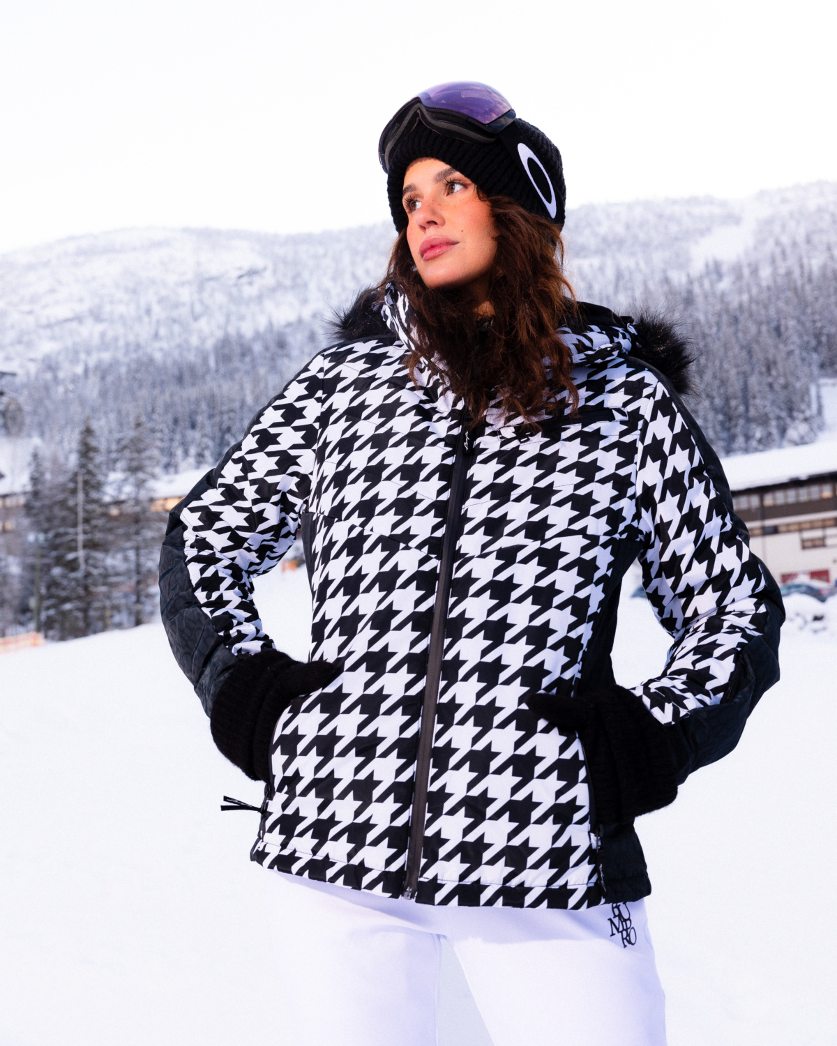 Bumpro Whistler Padded Ski Jacket Black\White