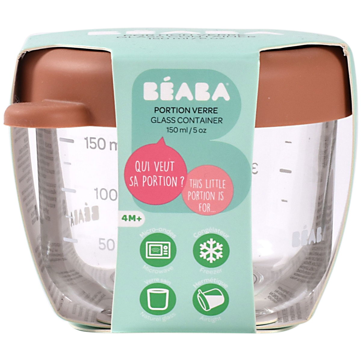 BeabaBeaba   Glasportionierer 150ml terrakotta Einzelpack