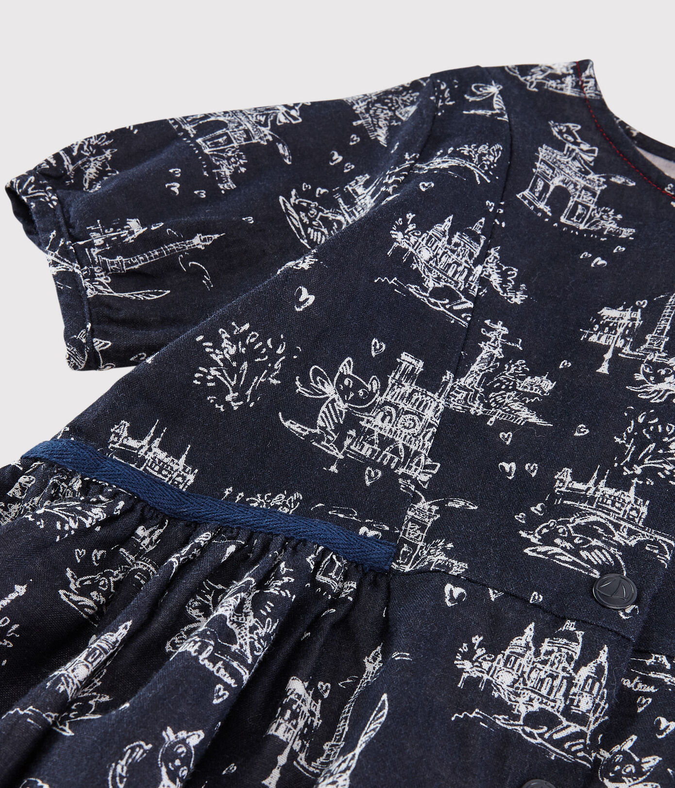 Robe manches courtes en tubique enfant fille