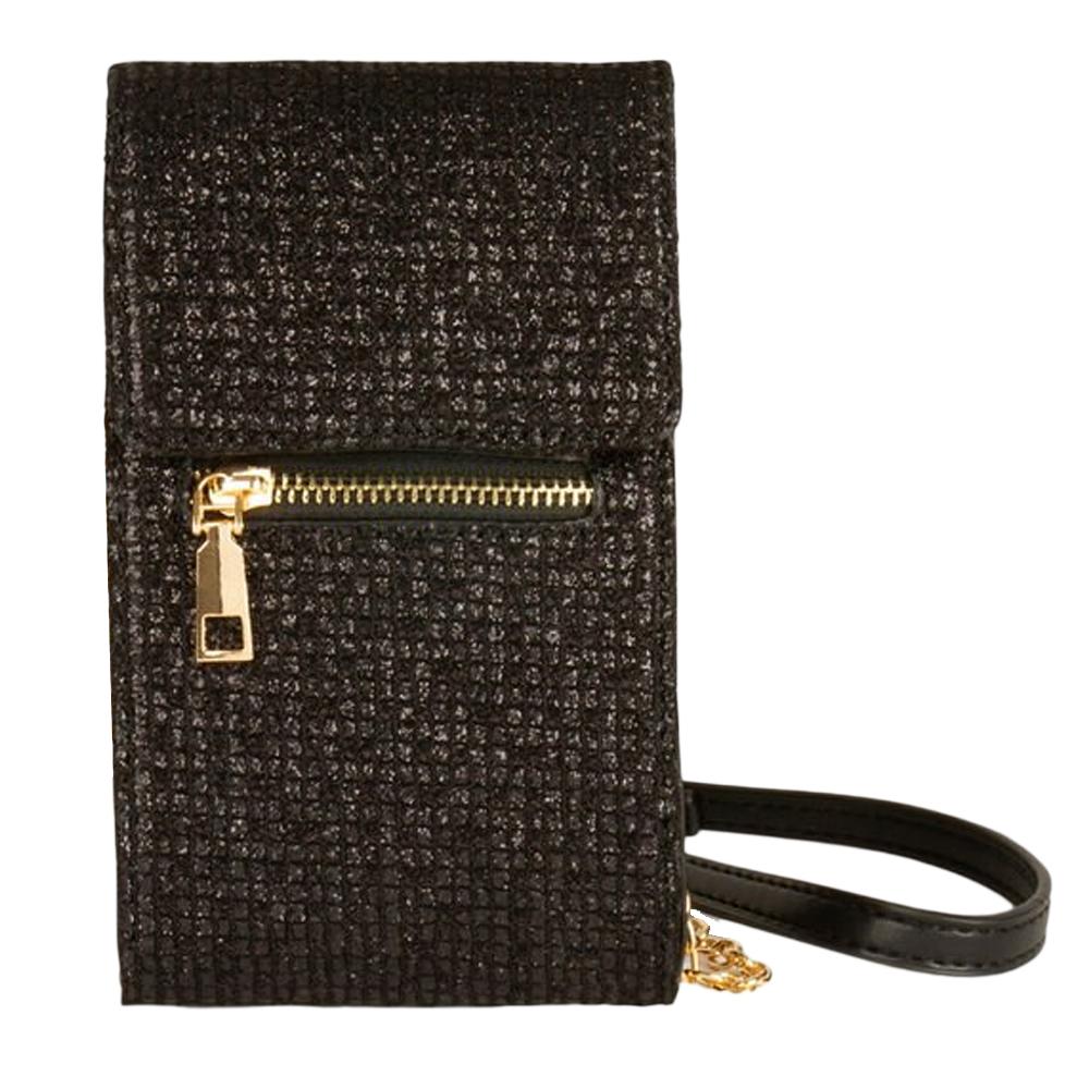 Morgan Pochette téléphone paillettes noir femme Morgan 232