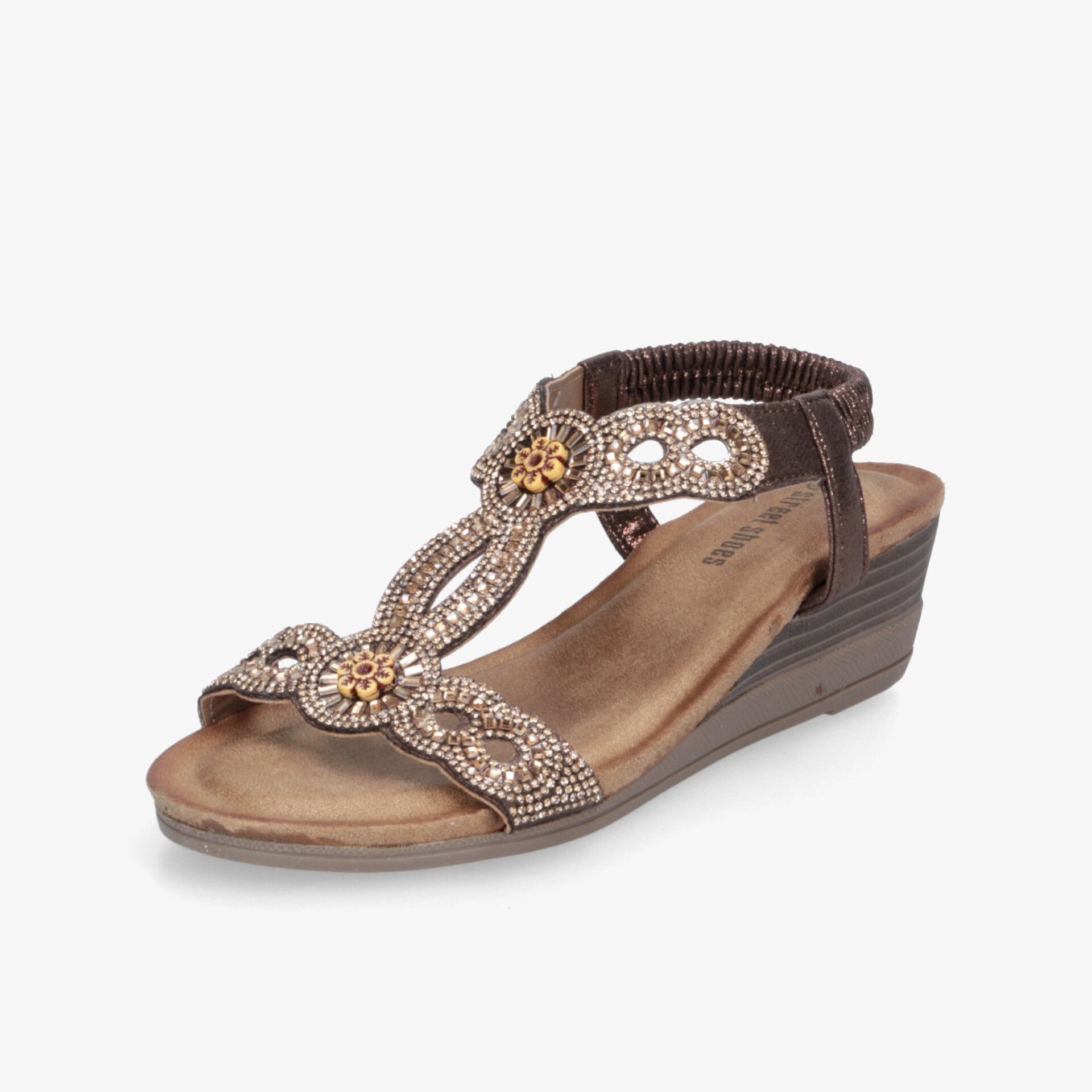 street shoes Damen Keilsandalen braun