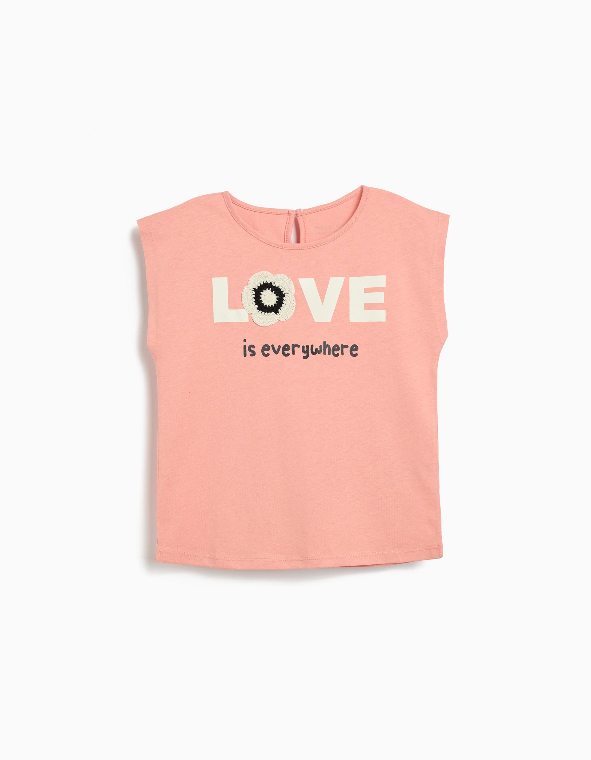 T-shirt sem Mangas, Menina, Rosa
