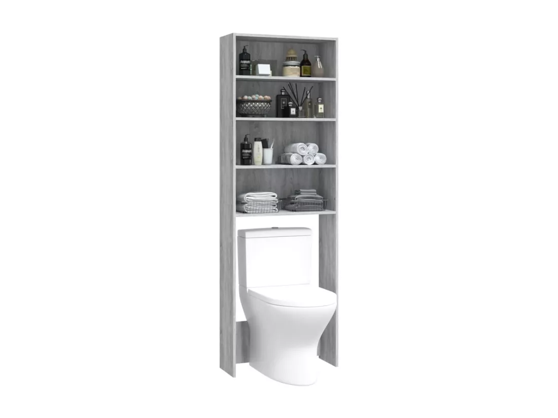 Meuble pour machine à laver Sonoma gris 64x24x190 cm