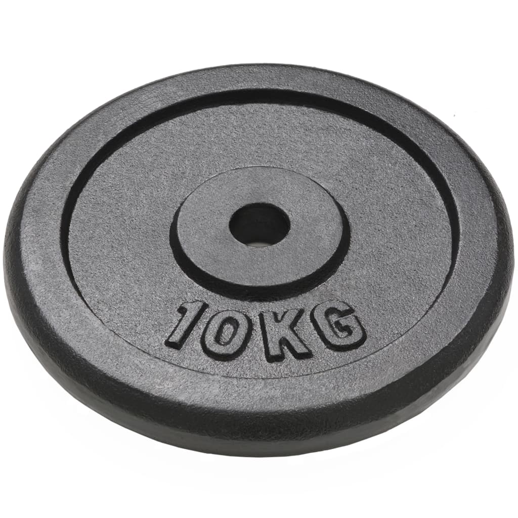 Discos de peso Vidaxl em ferro fundido - 2 unidades de 2 x 10 kg