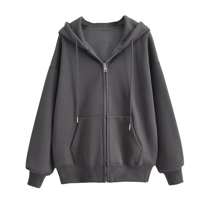 Bazer - Effen hoodie met rits