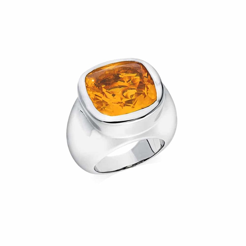 Bague Venus Argent  Pierre Citrine