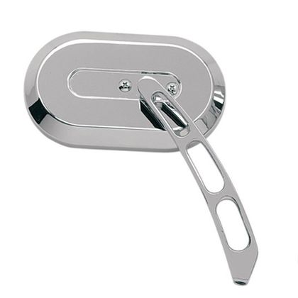 Rétroviseur Drag Specialties Oval position gauche (l'unité) Universel - Gris