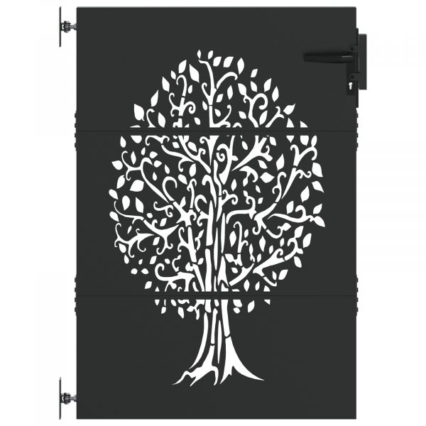 vidaXL Portão de Jardim Preto 100 x 150 cm Aço com Revestimento em Pó - 1559807479