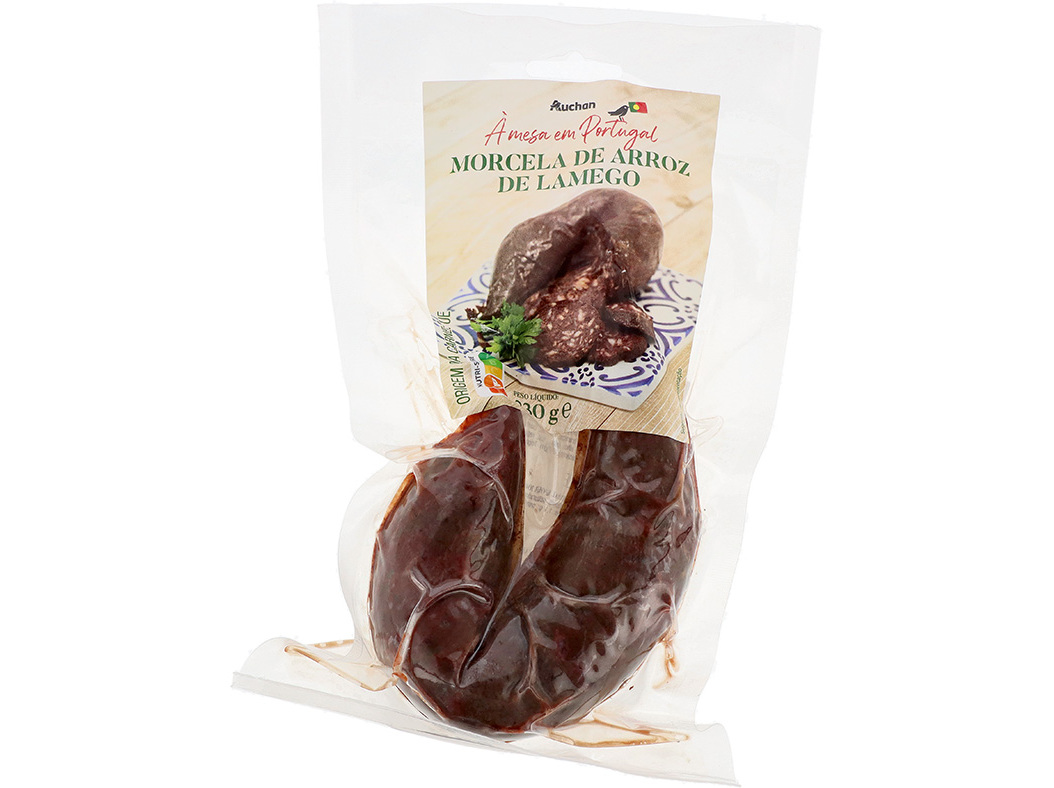 MORCELA DE ARROZ AUCHAN À MESA EM PORTUGAL LAMEGO 230G