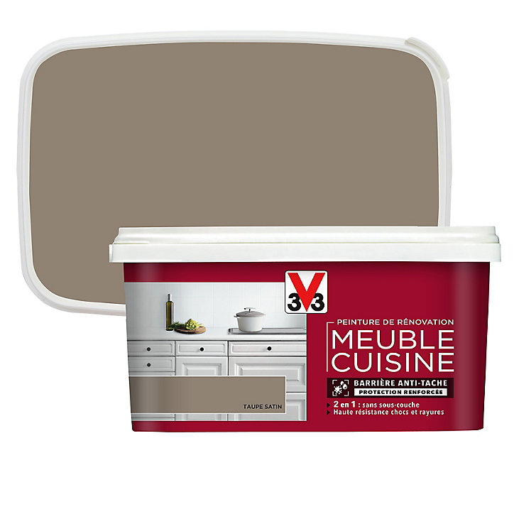 Peinture de rénovation meuble cuisine V33 taupe satin 2L